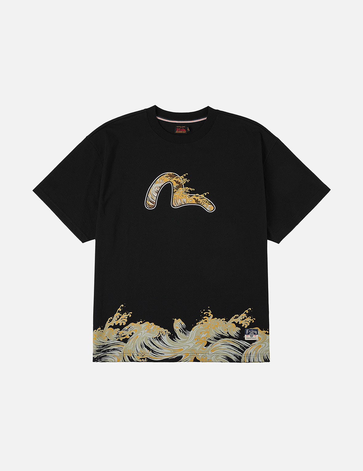 カモメと波プリント リラックスフィット Tシャツ